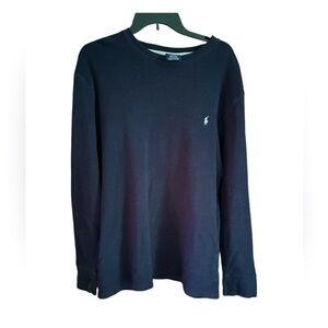 Polo Ralph Lauren sleepwear long sleeve top thermal/waffle weave Navy Size Small